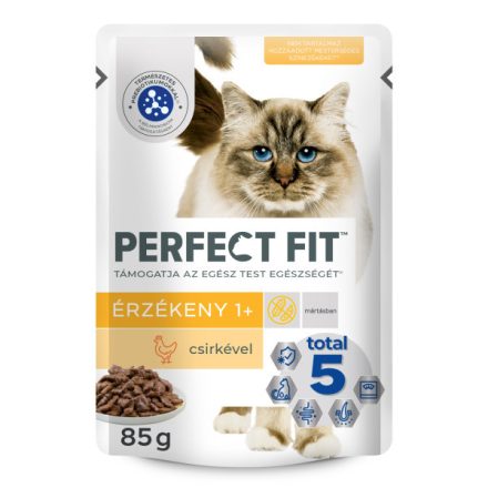 12x Perfect Fit 85g Sensitive alutasakos macskaeledel csirkével mártásban