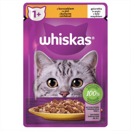 Whiskas 28x85g alutasakos macskaeledel csirkehússal aszpikban