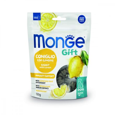 10x Monge Gift Immunrendszer erősítő - Nyúl és citrom 150g  jutalomfalat kutyáknak