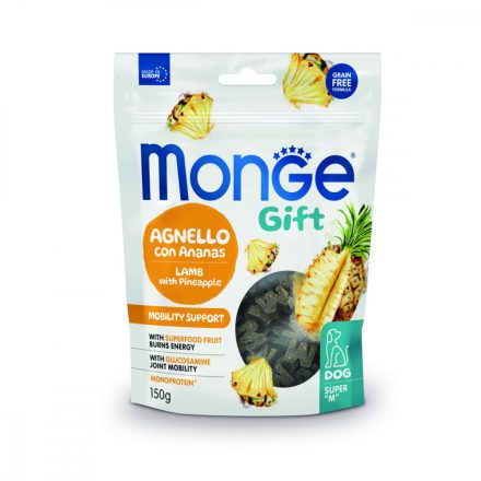10x Monge Gift Mozgástámogató - Bárány és ananász 150g  jutalomfalat kutyáknak