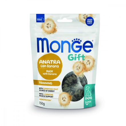 10x Monge Gift Training - Kacsa és banán 150g  jutalomfalat kutyáknak