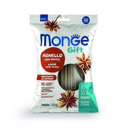 14x Monge Gift Mini Puppy&Junior - Bárány és ánizs 120g  jutalomfalat kutyáknak