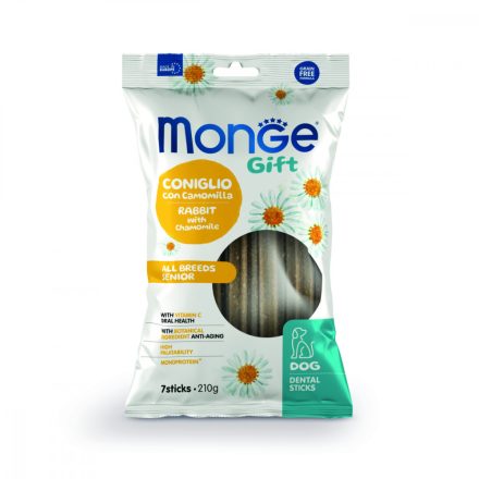 12x Monge Gift All Breeds SENIOR - Nyúl és kamilla 210g  jutalomfalat kutyáknak