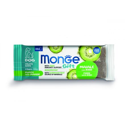16x Monge Gift Puppy&Junior - Sertés és kiwi 100g  jutalomfalat kutyáknak