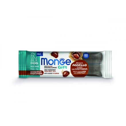 25x Monge Gift Érzékeny emésztés - Bárány és gesztenye 40g  jutalomfalat kutyáknak