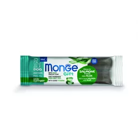  25x Monge Gift Bőr- és szőrápoló - Lazac és aloe vera 40g  jutalomfalat kutyáknak