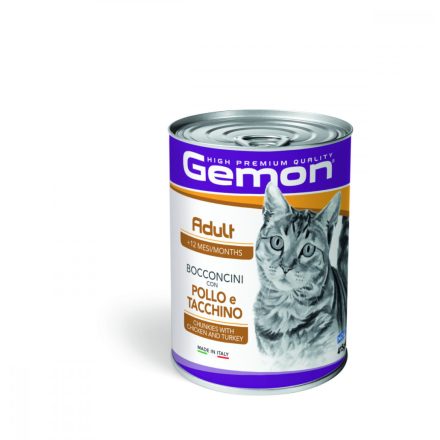 24x Gemon Cat 415g Adult Csirke + Pulyka
