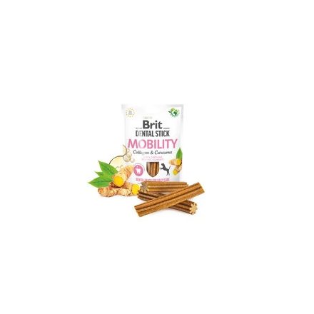 10x Brit Dental Stick 251g (7db) Mobility Kollagénnél és kurkumával