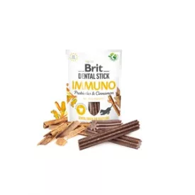   10x Brit Dental Stick 251g (7db) Immuno Probiotikummal és fahéjjal