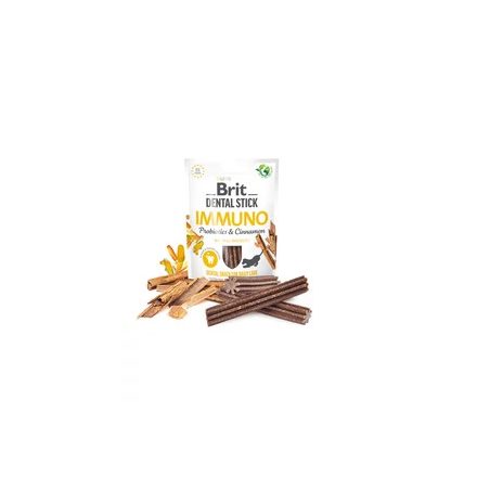 10x Brit Dental Stick 251g (7db) Immuno Probiotikummal és fahéjjal