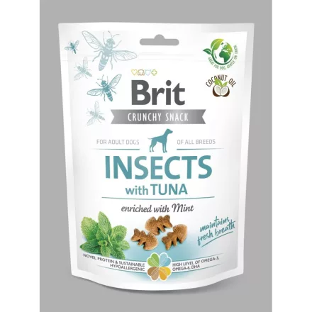 Brit Care Insects Dog Crunchy Cracker 200g Adult Tonhallal és mentával