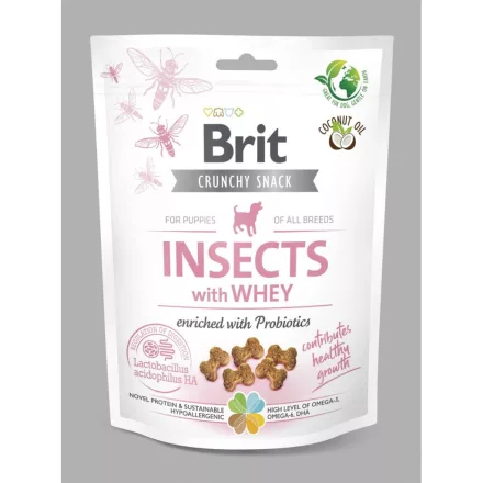 Brit Care Insects Dog Crunchy Cracker 200g Puppy probiotikumokkal