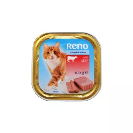 16x Reno Cat 100g Marha Alutálcás macskaeledel