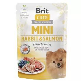 24x Brit Care Mini Rabbit&Salmon Fillets Szószban 85g