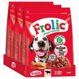 3x Frolic 2,6kg Marha & Zöldség