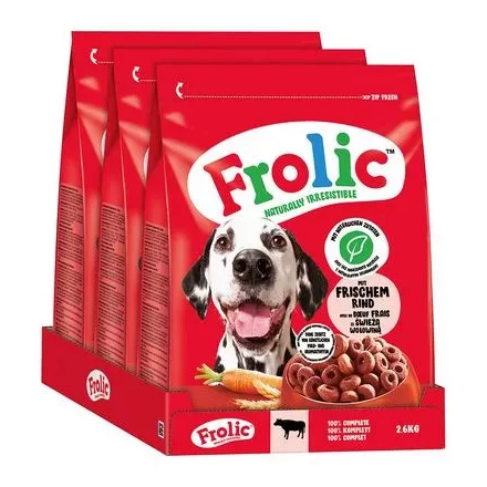 3x Frolic 2,6kg Marha & Zöldség