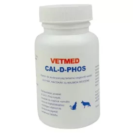   CAL-D-PHOS Fog- és csonterősítő vitamintabletta kutyáknak és macskáknak 75db