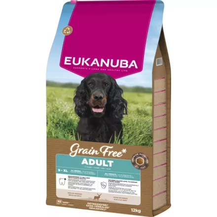 EUKANUBA Gabonamentes 12kg száraz kutyatáp Szarvassal minden fajtának
