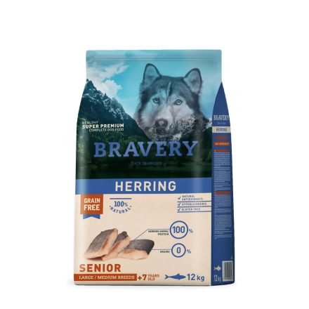 Bravery 12kg SENIOR Hering száraz kutyatáp