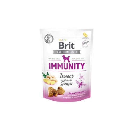10x Brit Care Functional Snack 150g Immunity Rovarral és gyömbérrel