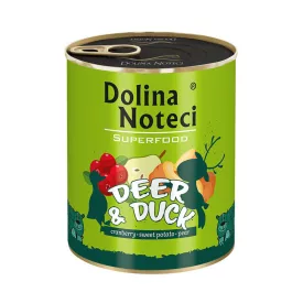   6x Dolina Noteci SuperFood 800g Szarvas és Kacsa Kutyakonzerv