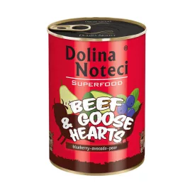   6x Dolina Noteci SuperFood 400g Marha és Libaszív Kutyakonzerv