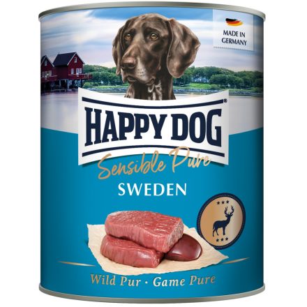 6x Happy Dog 800g Sweden Pur Vadhús