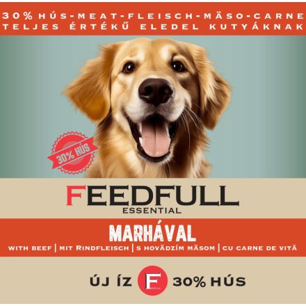 12x FEEDFULL Dog 1240g kutyakonzerv Marhával