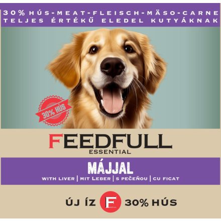 12x FEEDFULL Dog 1240g kutyakonzerv Májjal