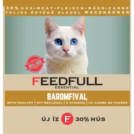 24x FEEDFULL Cat 415g macskakonzerv Baromfival
