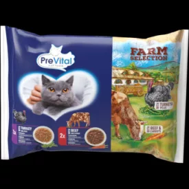   15x Prevital Marha + Pulyka szószban Alutasakos macskaeledel 4x85g