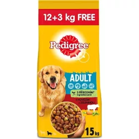Pedigree 12+3 kg Adult Marhával Zöldséggel