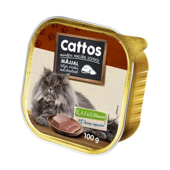 Cattos 100g Máj Alutálca