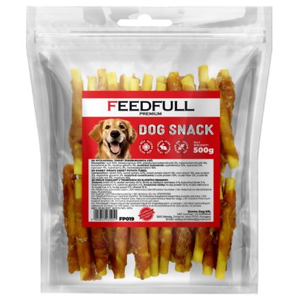 Feedfull Prémium Nyúlhússal tekert édesburgonya cső kutya jutalomfalat 500g (FP019)