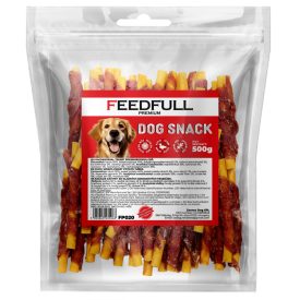   Feedfull Prémium Kacsahússal tekert édesburgonya cső kutya jutalomfalat 500g (FP020)