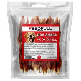   Feedfull Prémium Kacsamell bőrpálca kutya jutalomfalat 500g (FP024)