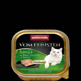   Animonda Vom Feinsten Gourmet (csirke,lazacfilé,spenót) alutálkás -Felnőtt macskák részére (100g)