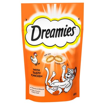 6x Dreamies jutalomfalat macskák számára 60g Csirkehússal