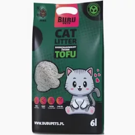   BUBU Pets Tofu Biológiailag lebomló macskaalom 2,5kg/6L Fenyő