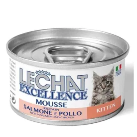 24x Lechat Excellence Mousse Kitten lazac csirke 85g