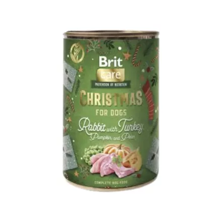 Brit Mono Protein Nyúl Pulykával 400g Kutyakonzerv Karácsonyi Kiadás