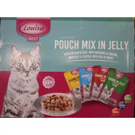 4x Louisa 12x100g Alutasakos Macskaeledel Zselé