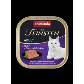   Animonda Vom Feinsten Adult Csirke - Tengergyümölcse alutálkás - Felnőtt macskák részére (100g)