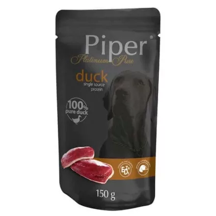 10x Piper Platinum Pure Kacsa alutasakos kutyaeledel 150g