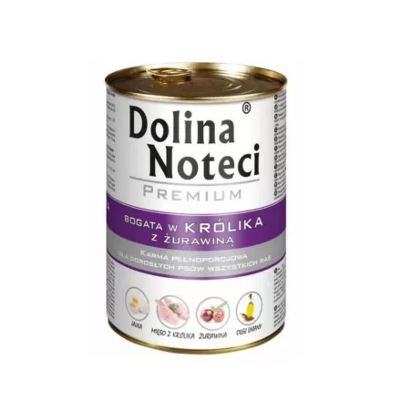 12x Dolina Noteci Premium 800g Nyúl és Áfonya Kutyakonzerv