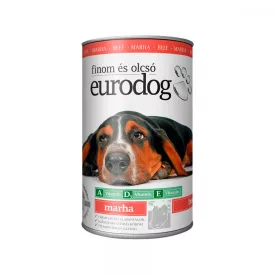12x Euro Dog kutyakonzerv 1240g Marhával