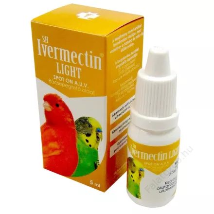 Ivermectin Light Spot On Rácsepegtető Oldat Kistestű Díszmadarak és Papagályok részére 5ml