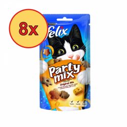 8x Félix Party Mix 60g Original Csirke + Máj + Pulyka