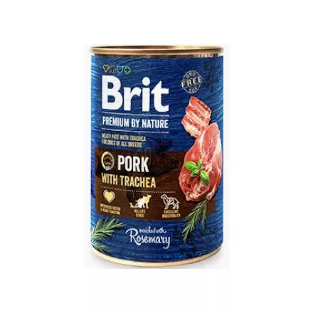 6x Brit Premium Sertés és Légcső 400g Kutyakonzerv
