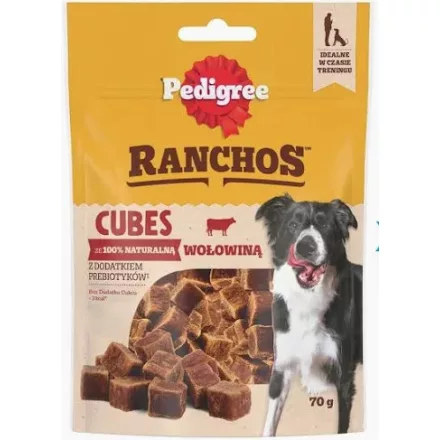 7x Pedigree Ranchos Cubes 70g Marha